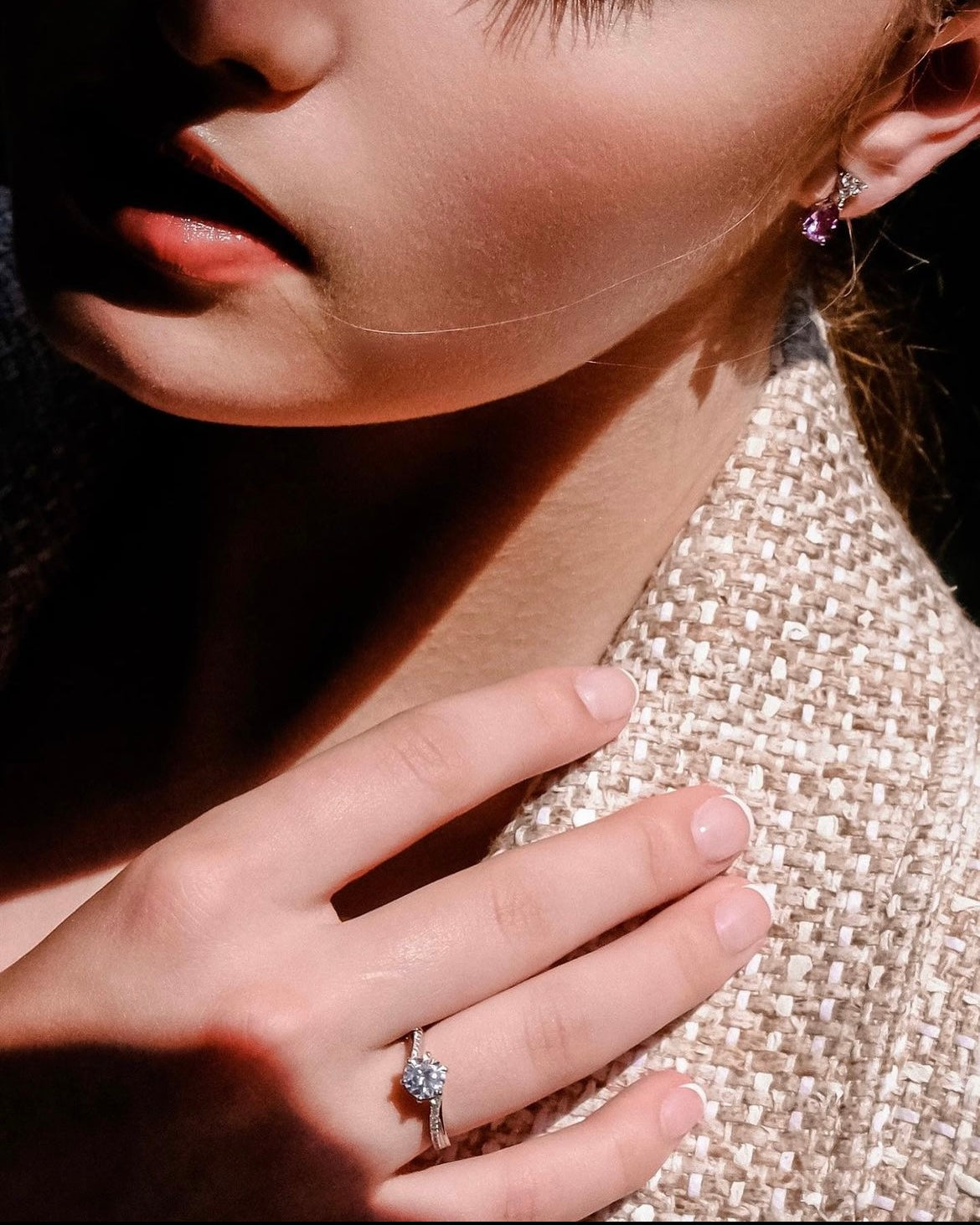 𝐓𝐨: 𝐌𝐄 | Every girl has to get a ring for herself - Diamond ring Colour D adjustable - Freesize