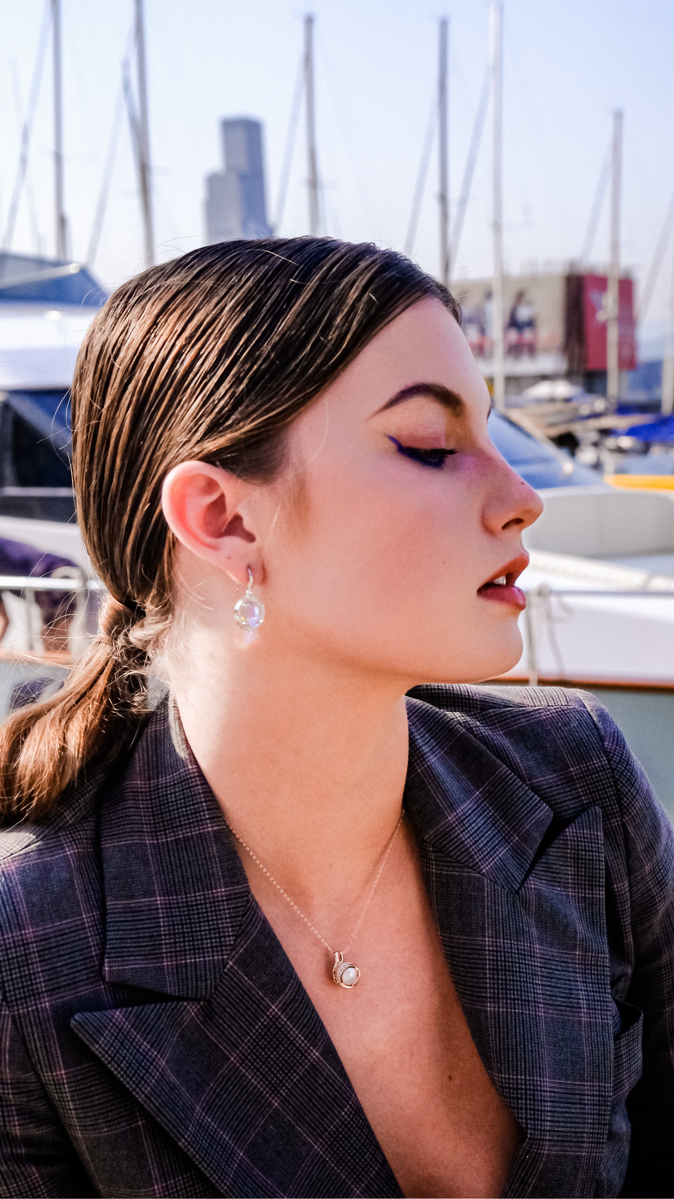 Talking to the Moon | Collection To: Me - High Quality Moonstone earrings: Daily Essentials