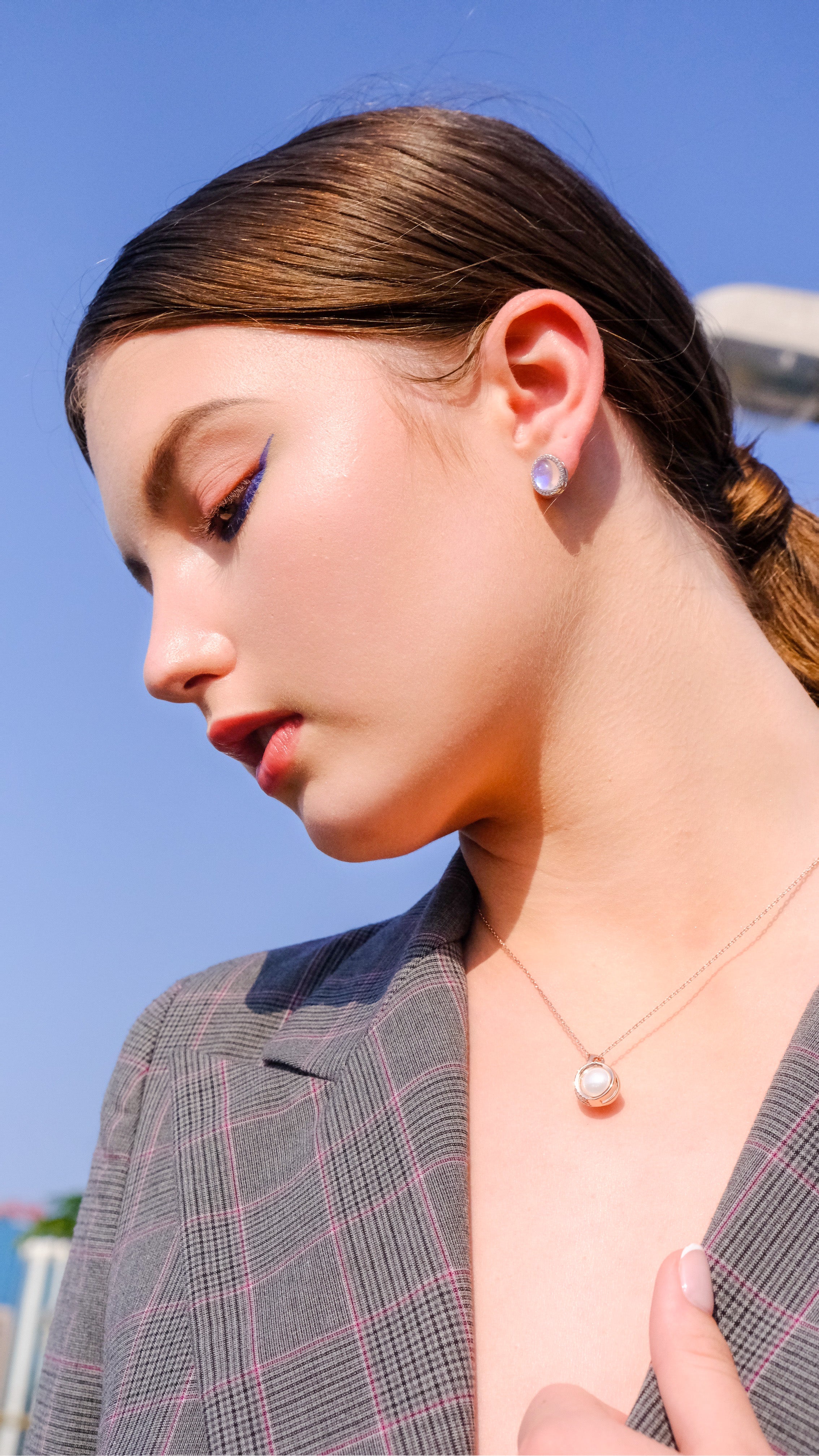 Talking to the Moon | Collection To: Me - High Quality Moonstone earrings: Daily Essentials