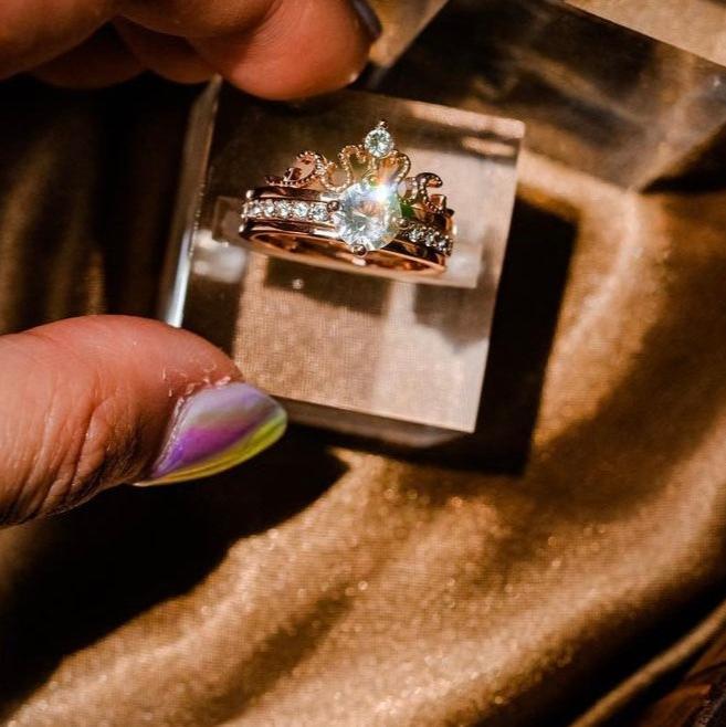 Castle Biscuit | Collection Growth - 3- way rings - Creative and modern design with Swarovski crystals