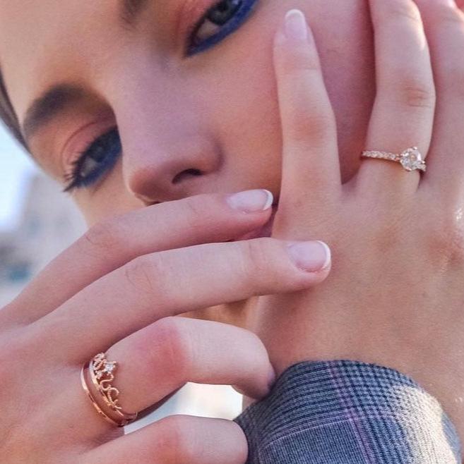 Castle Biscuit | Collection Growth - 3- way rings - Creative and modern design with Swarovski crystals