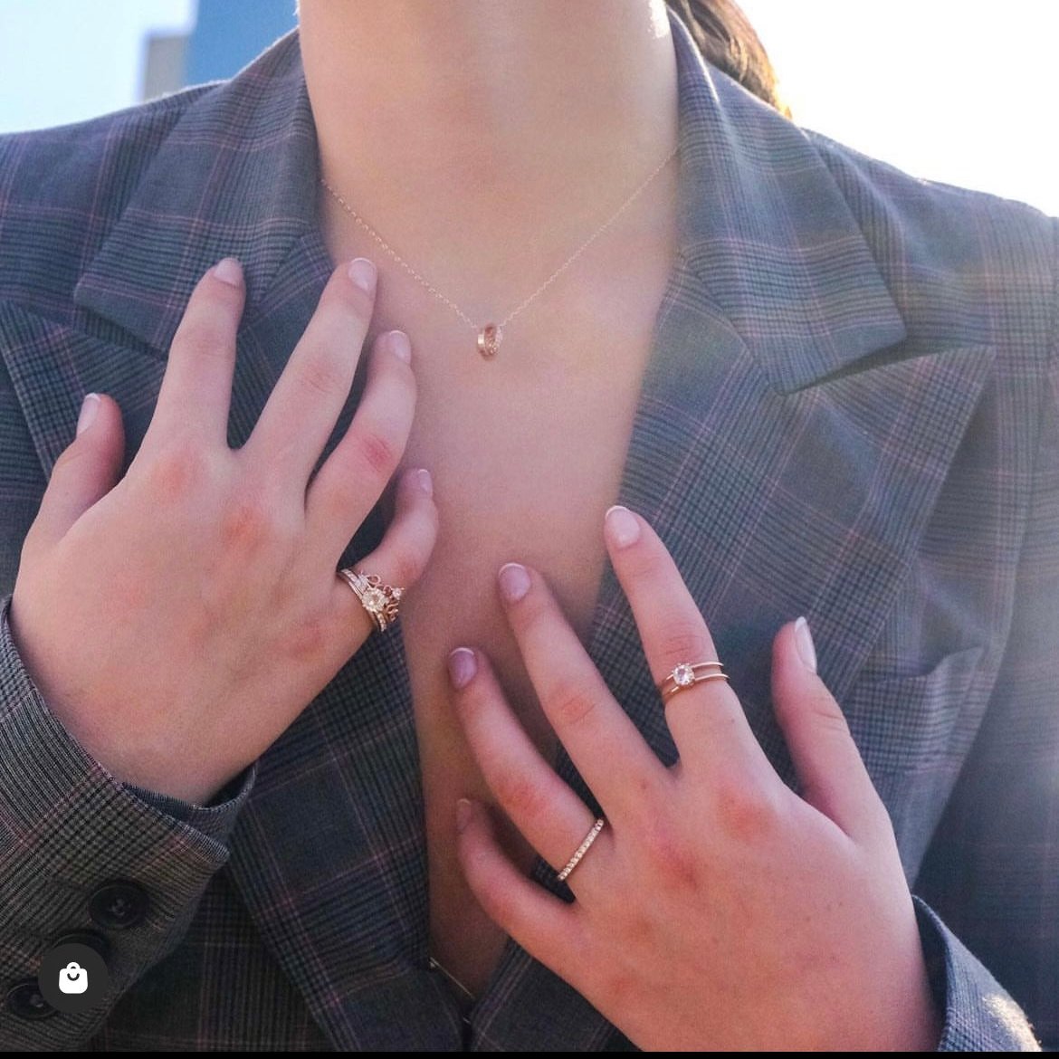 Castle Biscuit | Collection Growth - 3- way rings - Creative and modern design with Swarovski crystals