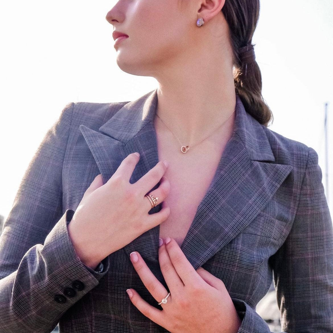 Castle Biscuit | Collection Growth - 3- way rings - Creative and modern design with Swarovski crystals