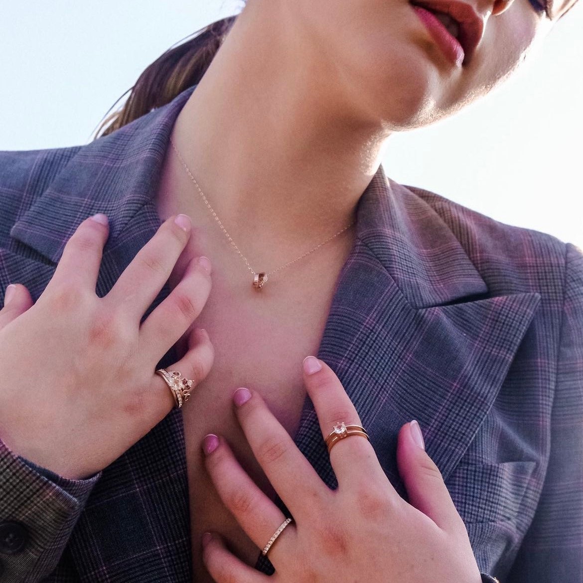 Castle Biscuit | Collection Growth - 3- way rings - Creative and modern design with Swarovski crystals