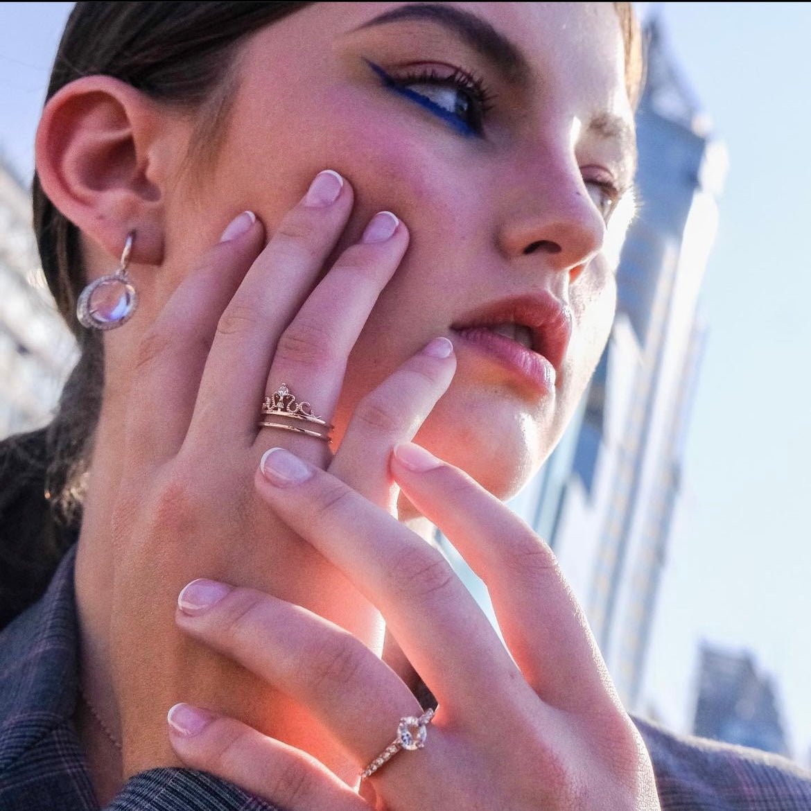 Castle Biscuit | Collection Growth - 3- way rings - Creative and modern design with Swarovski crystals