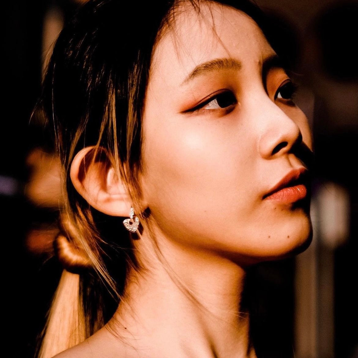 Hold On | 2- way Love Heart Lock earrings (18k Rose gold)