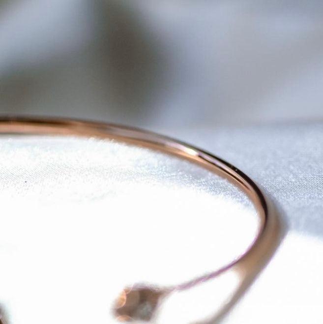 Love, Rosie | Romantic adjustable rose bangle - Best gift for yourself or your love (18k Rose gold)