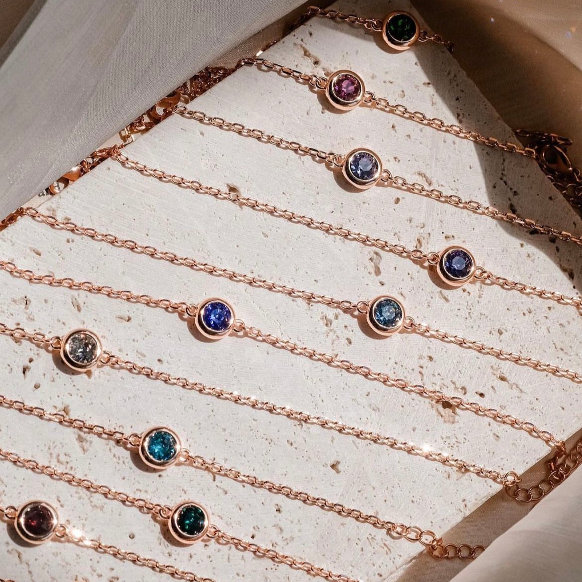 Birthstone Bracelet | 12 Colours - Swarovski crystal