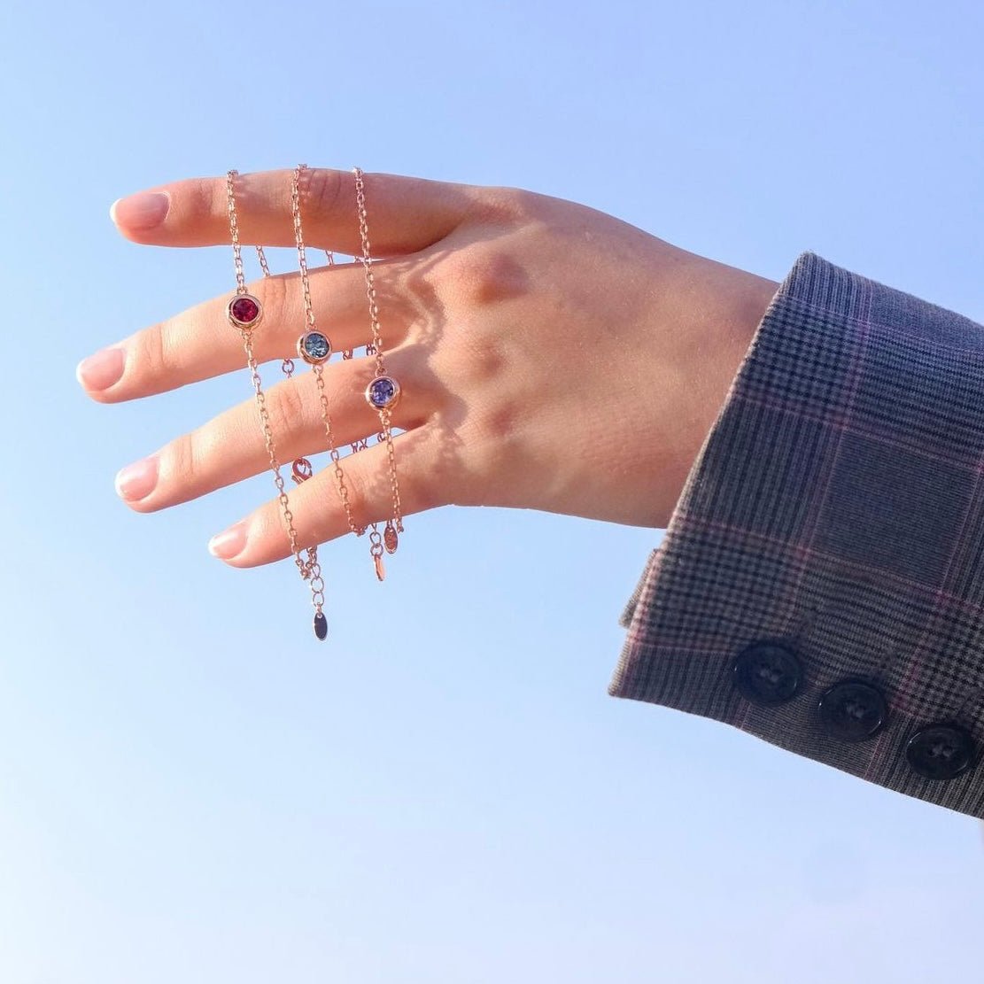 Birthstone Bracelet | 12 Colours - Swarovski crystal