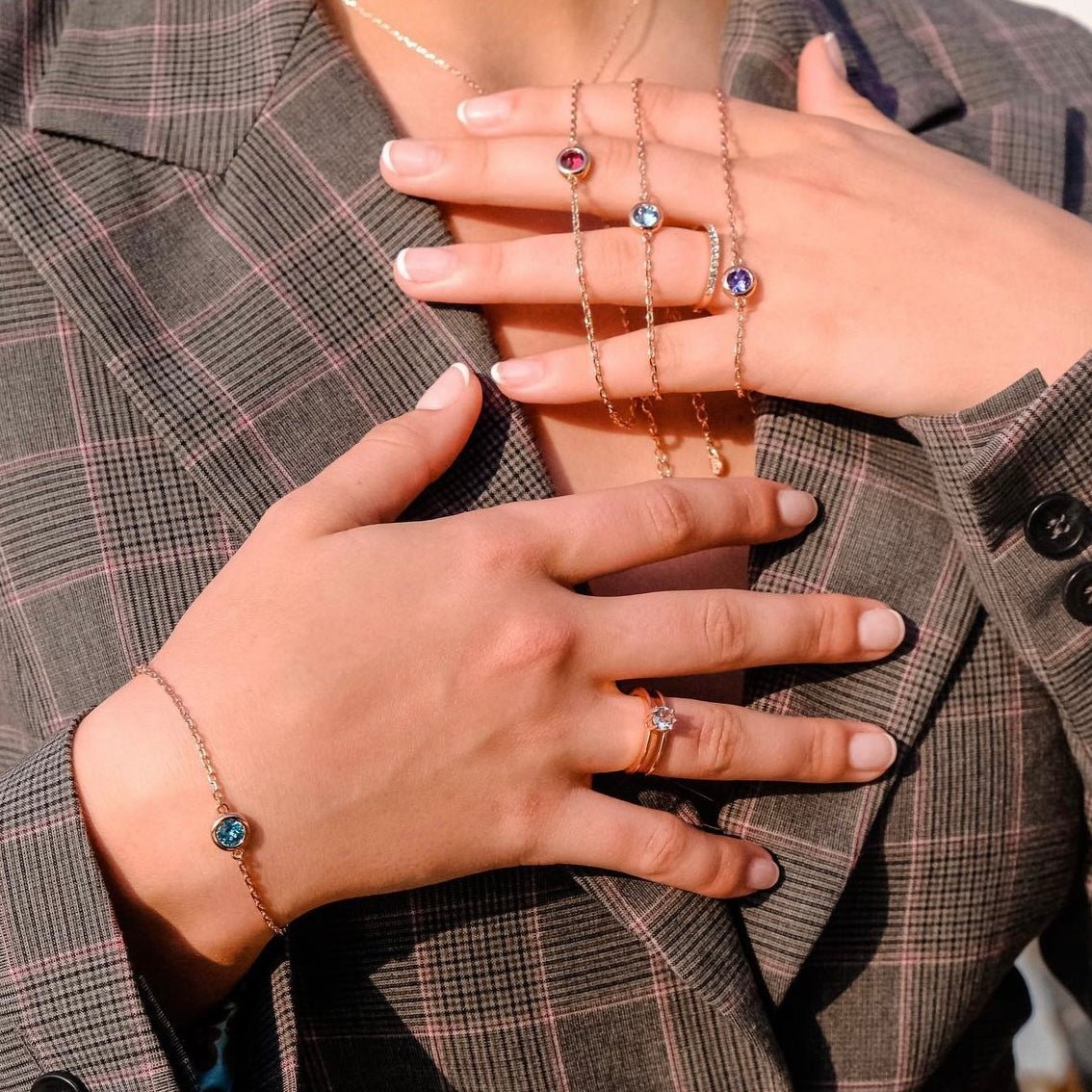 Birthstone Bracelet | 12 Colours - Swarovski crystal