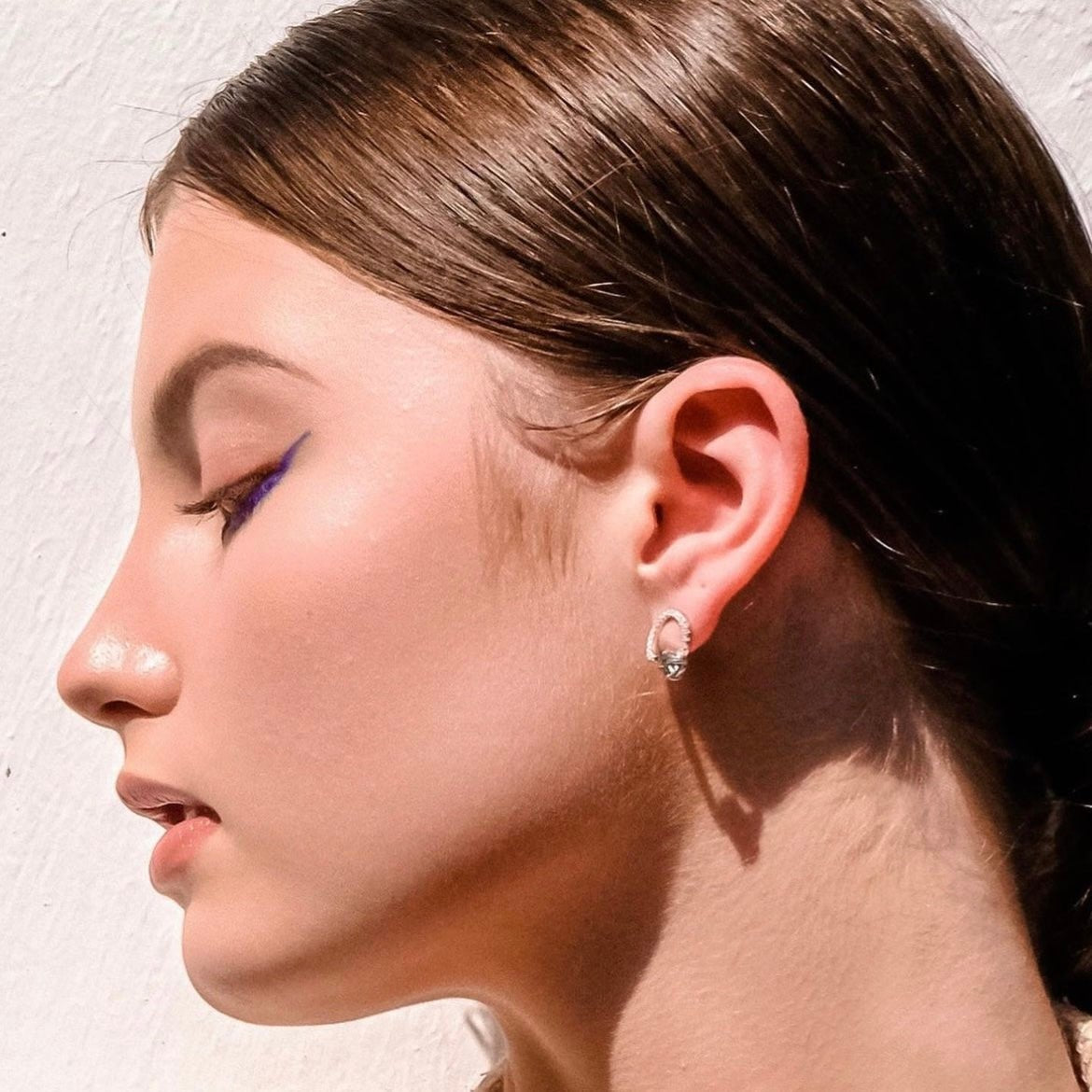 Lunar Eclipse | Tiffany blue diamond earrings 1 cart in total