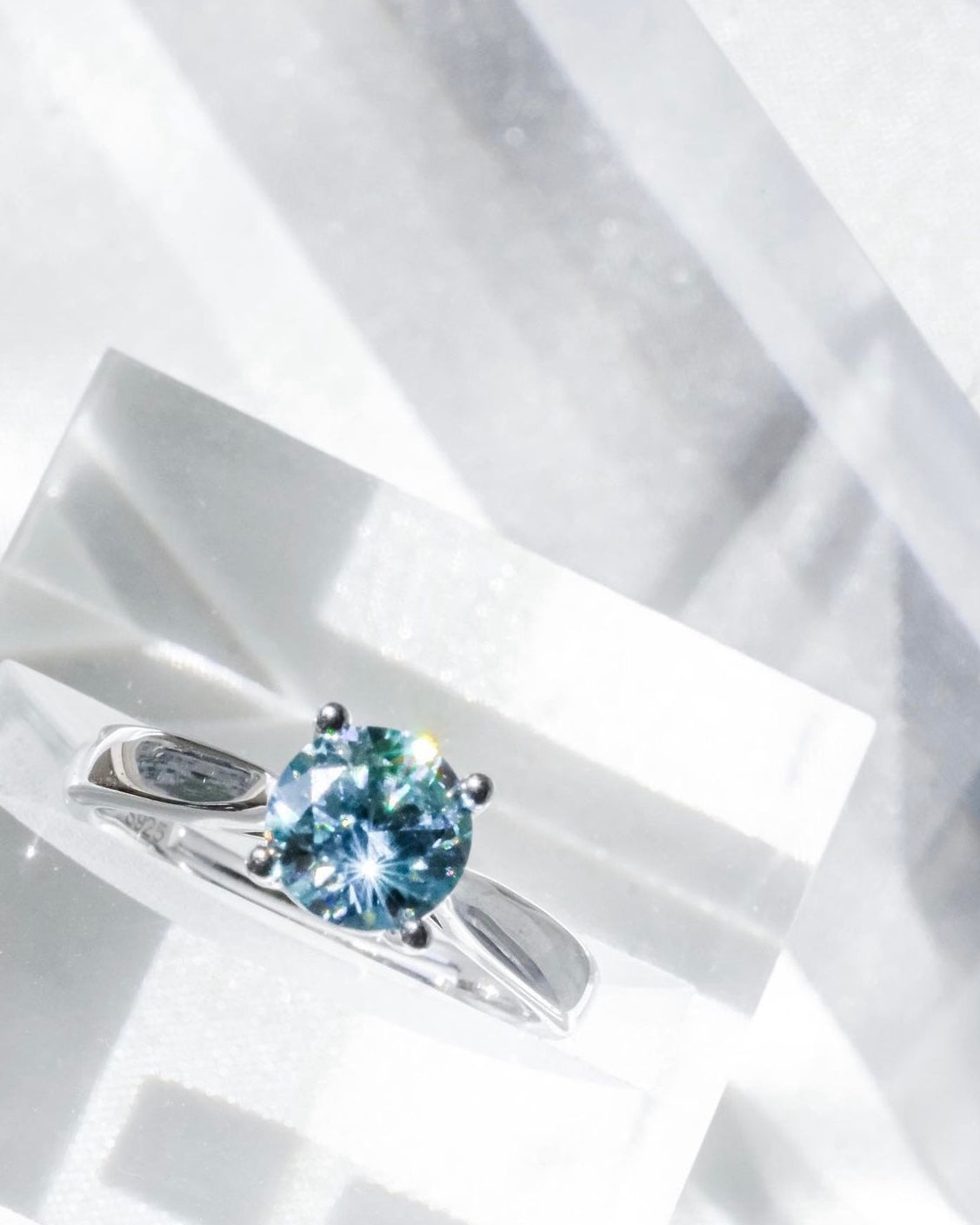 The Bridge | 1 cart blue diamond ring with GRA report and card - Free size (adjustable)