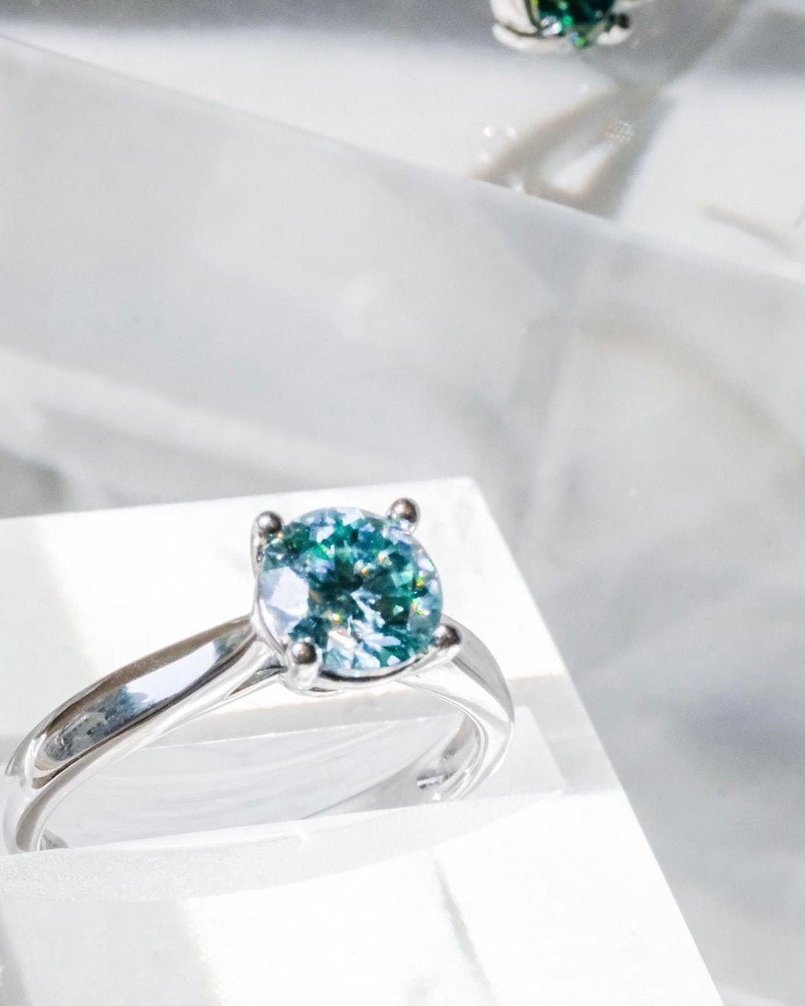 The Bridge | 1 cart blue diamond ring with GRA report and card - Free size (adjustable)
