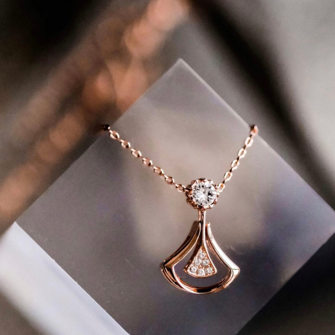 Girl | 4- Way- to- wear | Your Necklace, Your Choice - Red and white - 18k Rose Gold charm