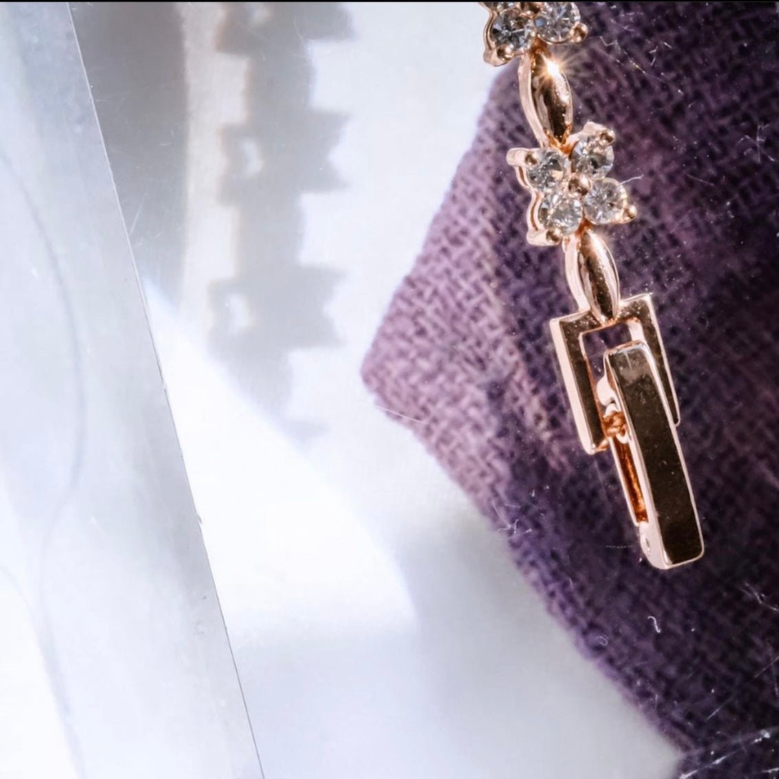 Blooming 1.0 | 18k Rosegold 14.5+2.5 cm - Floral Shining Luxurious bracelet with Swarovski crystals