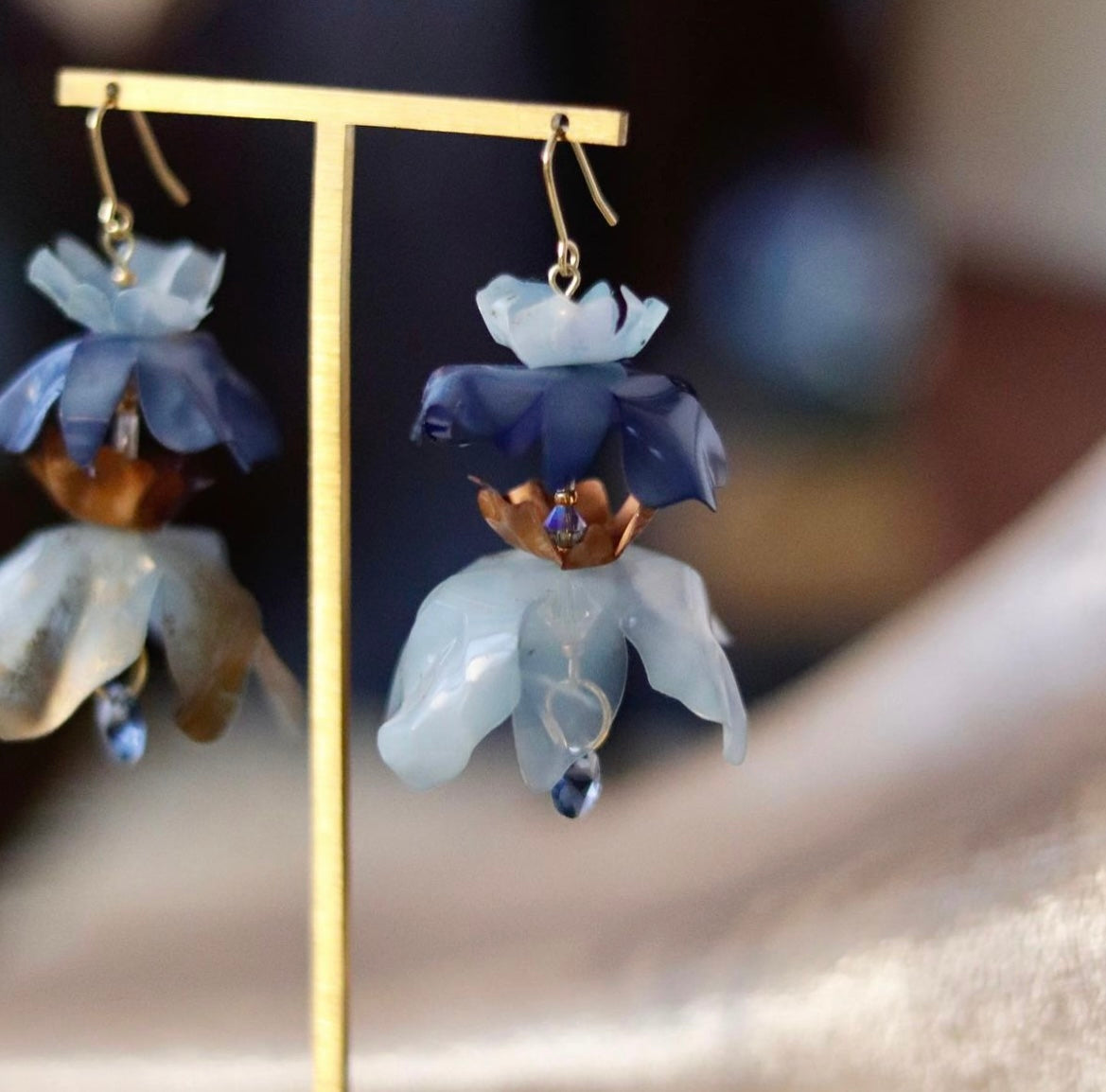 A- Blue is the Warmest Color | Designer earrings - Original unique design - Materials from Brazil | Hot picks of models and icons