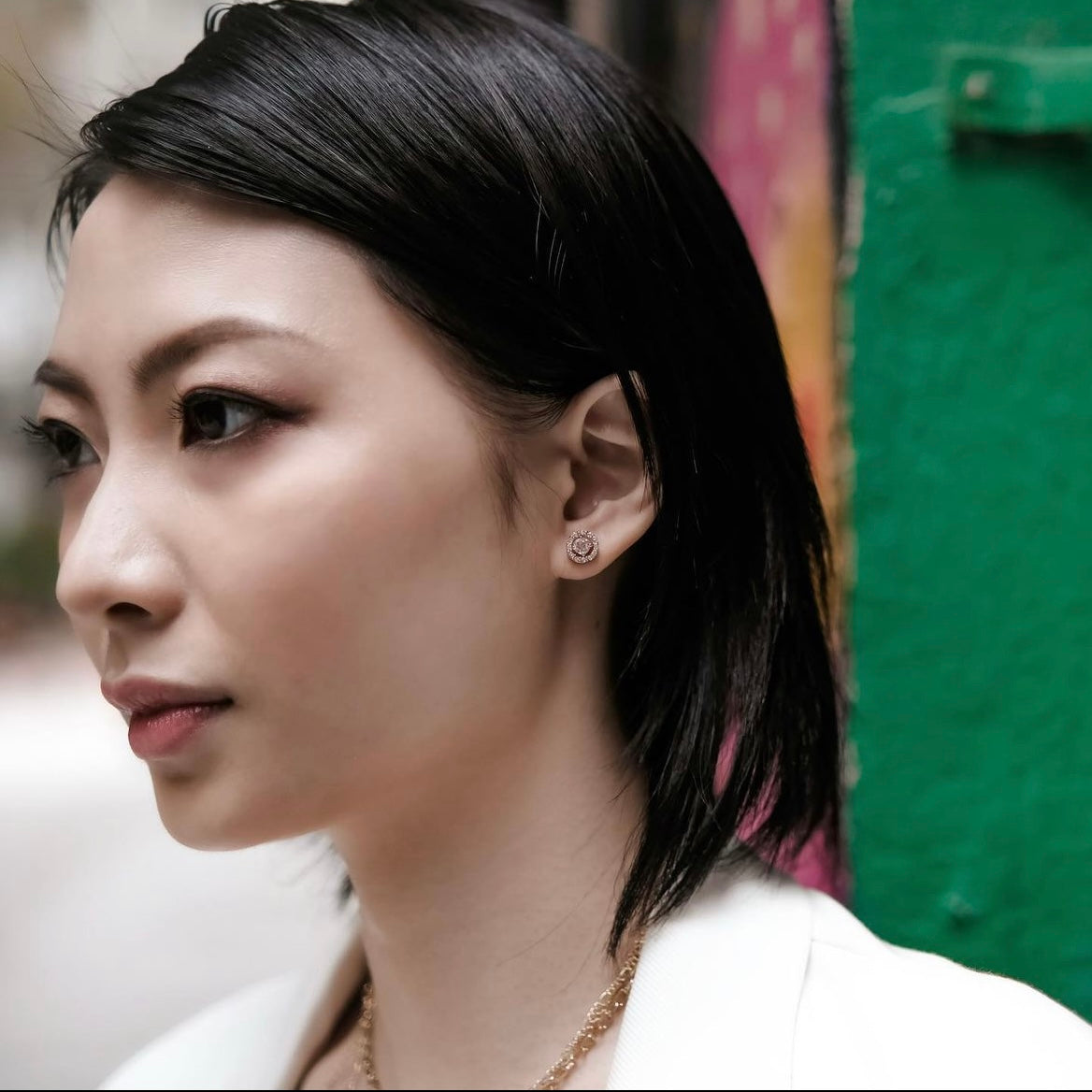 Resurrection | 2-way 18k Rose gold ear stud [Everyday Essential]