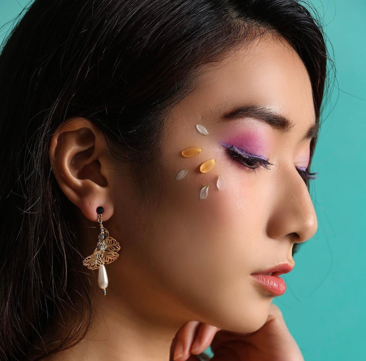 Guardian | Best Seller | Floral graceful earrings golden patterned