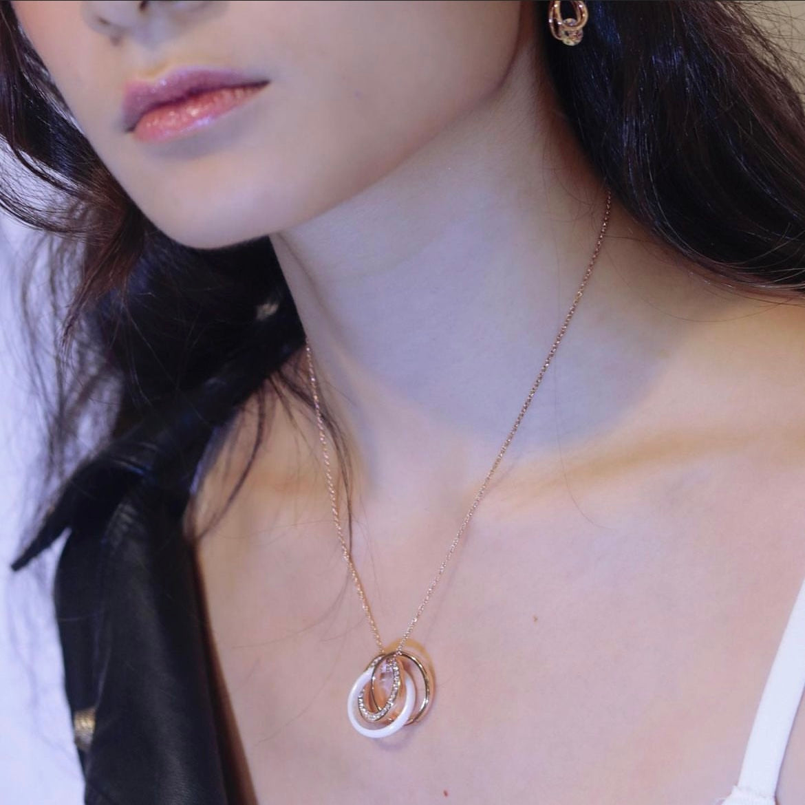 Tied | the fusion of three different rings - Black and Silver/ White and Rose Gold