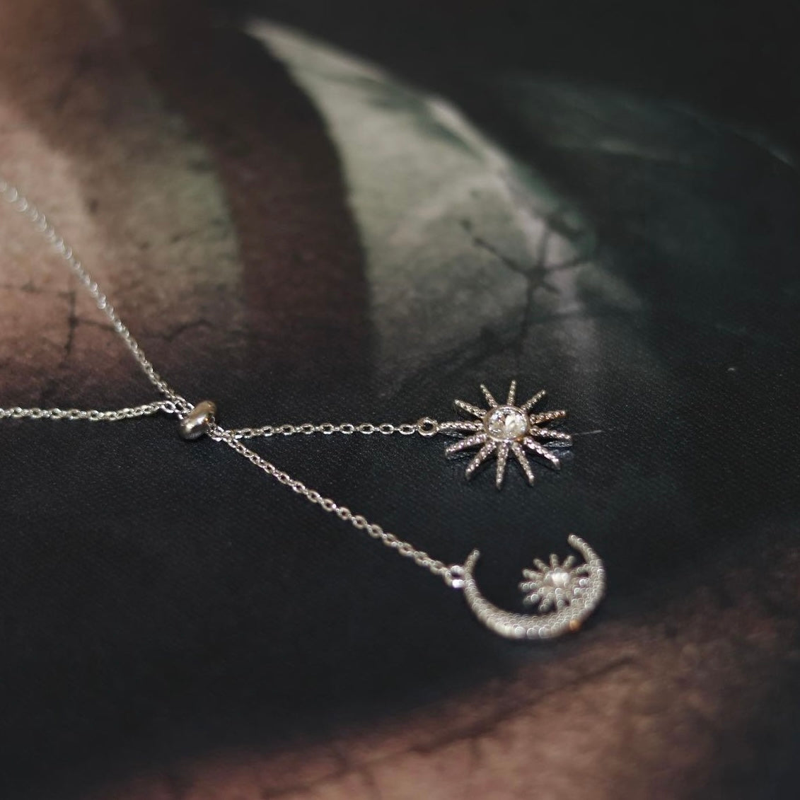 Bacchus | Necklace - Occident style - Sun and Moon- Swarovski crystal