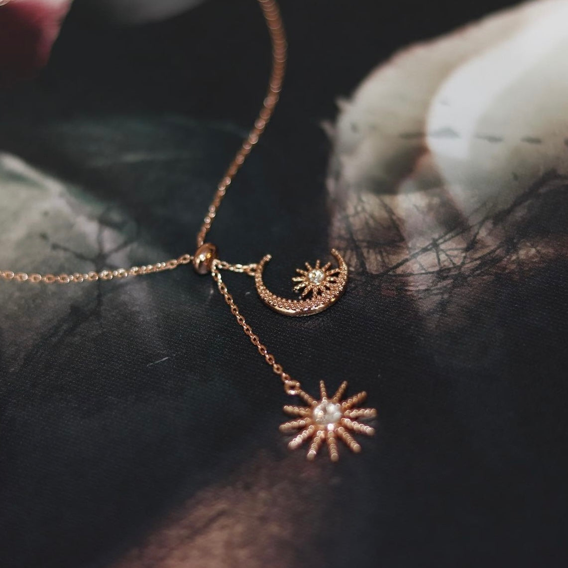 Bacchus | Necklace - Occident style - Sun and Moon- Swarovski crystal
