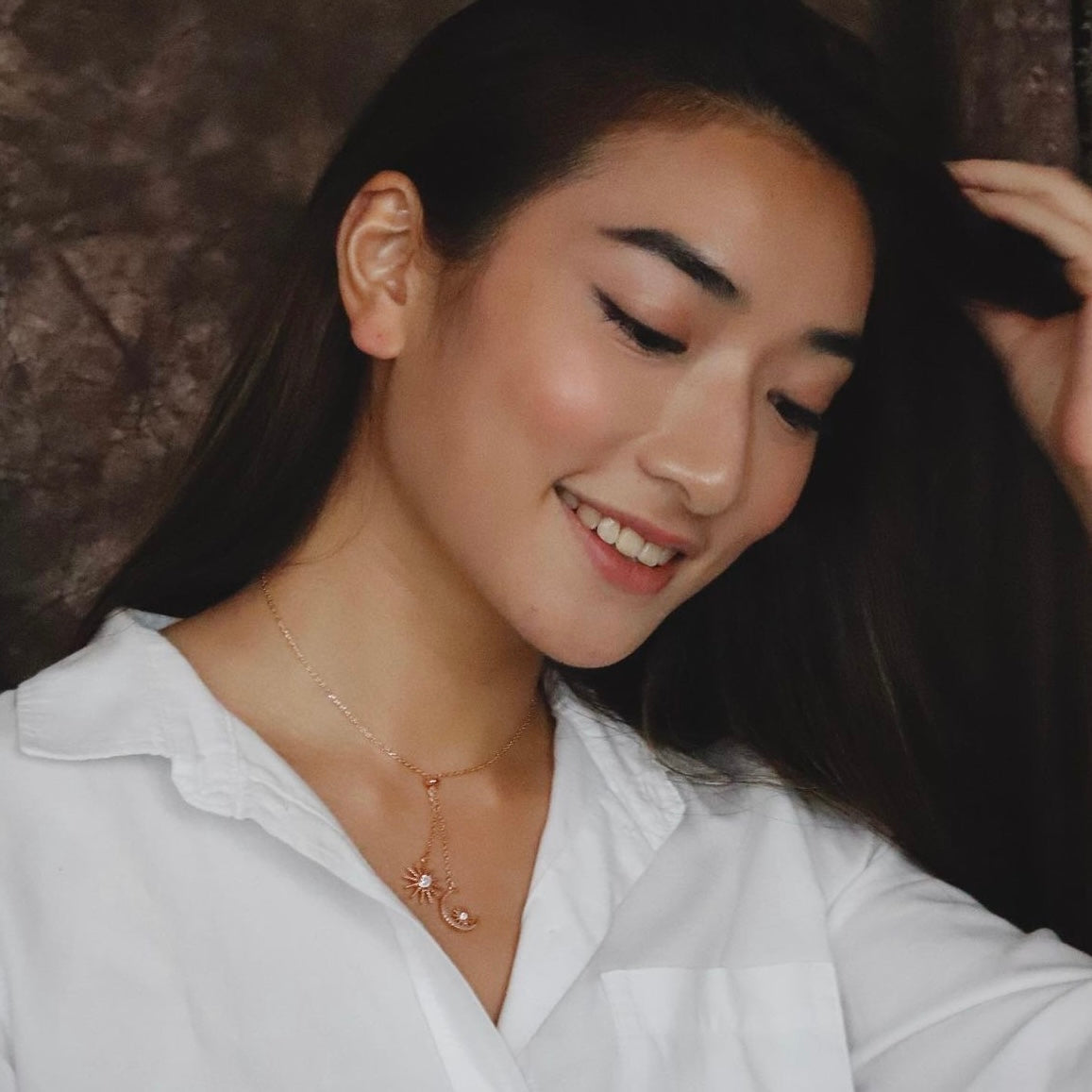 Bacchus | Necklace - Occident style - Sun and Moon- Swarovski crystal