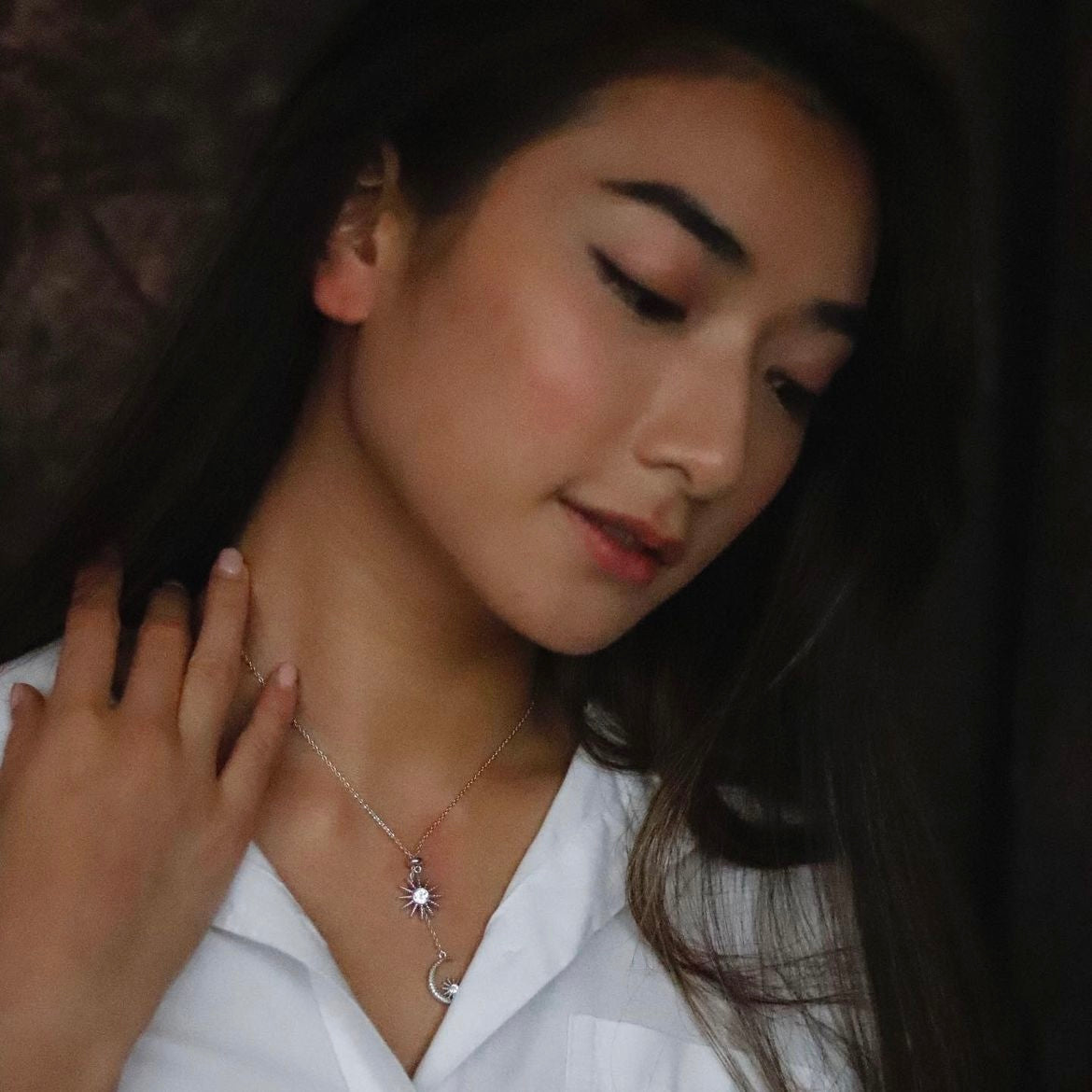 Bacchus | Necklace - Occident style - Sun and Moon- Swarovski crystal