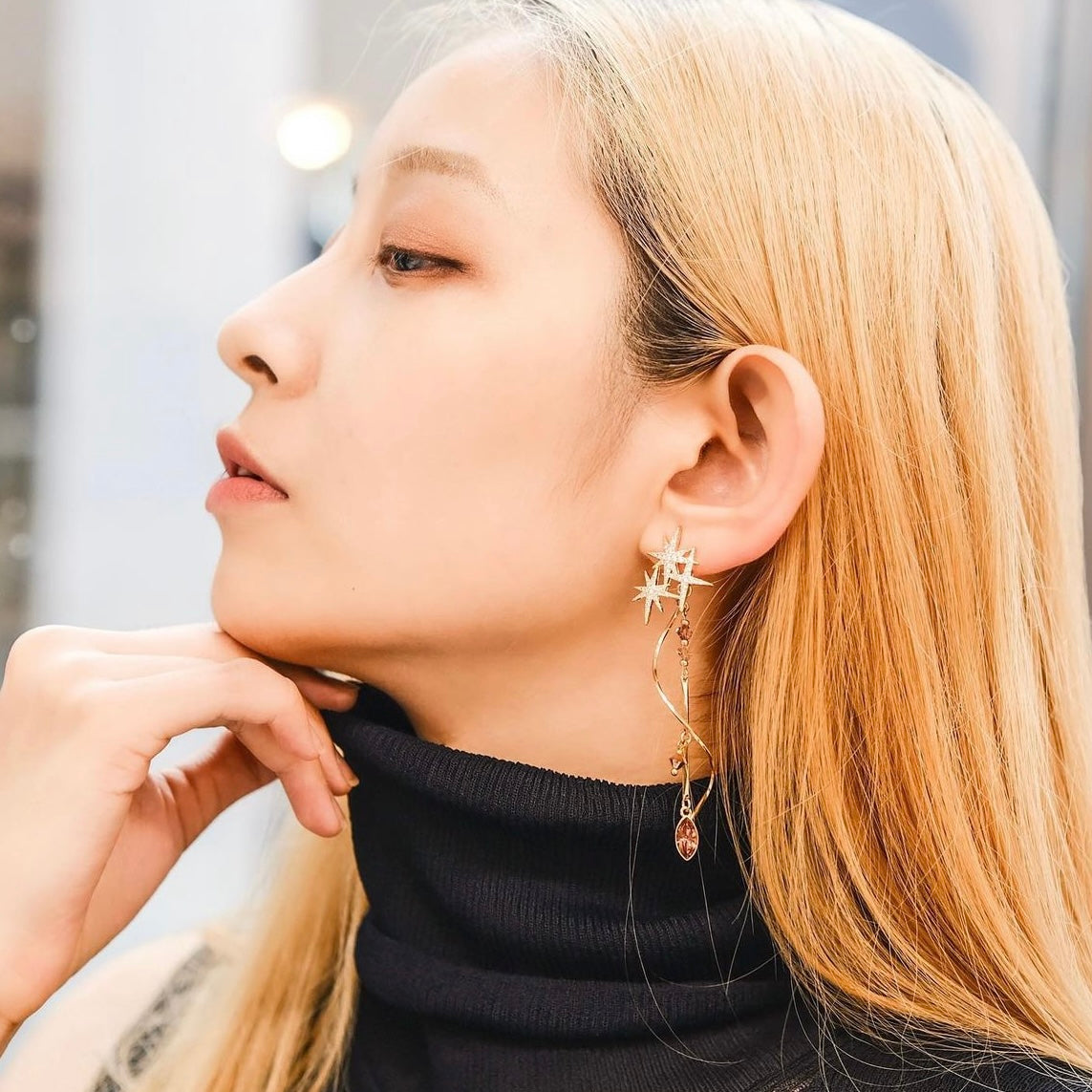 Ephemeral| 2-way Starry goddess earrings