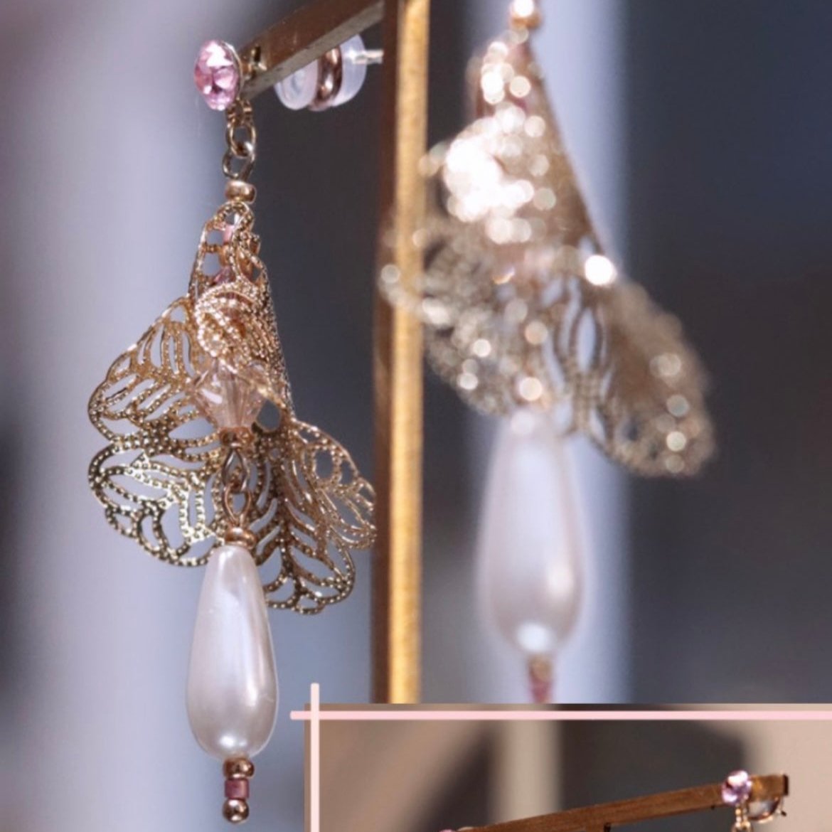 Guardian | Best Seller | Floral graceful earrings golden patterned