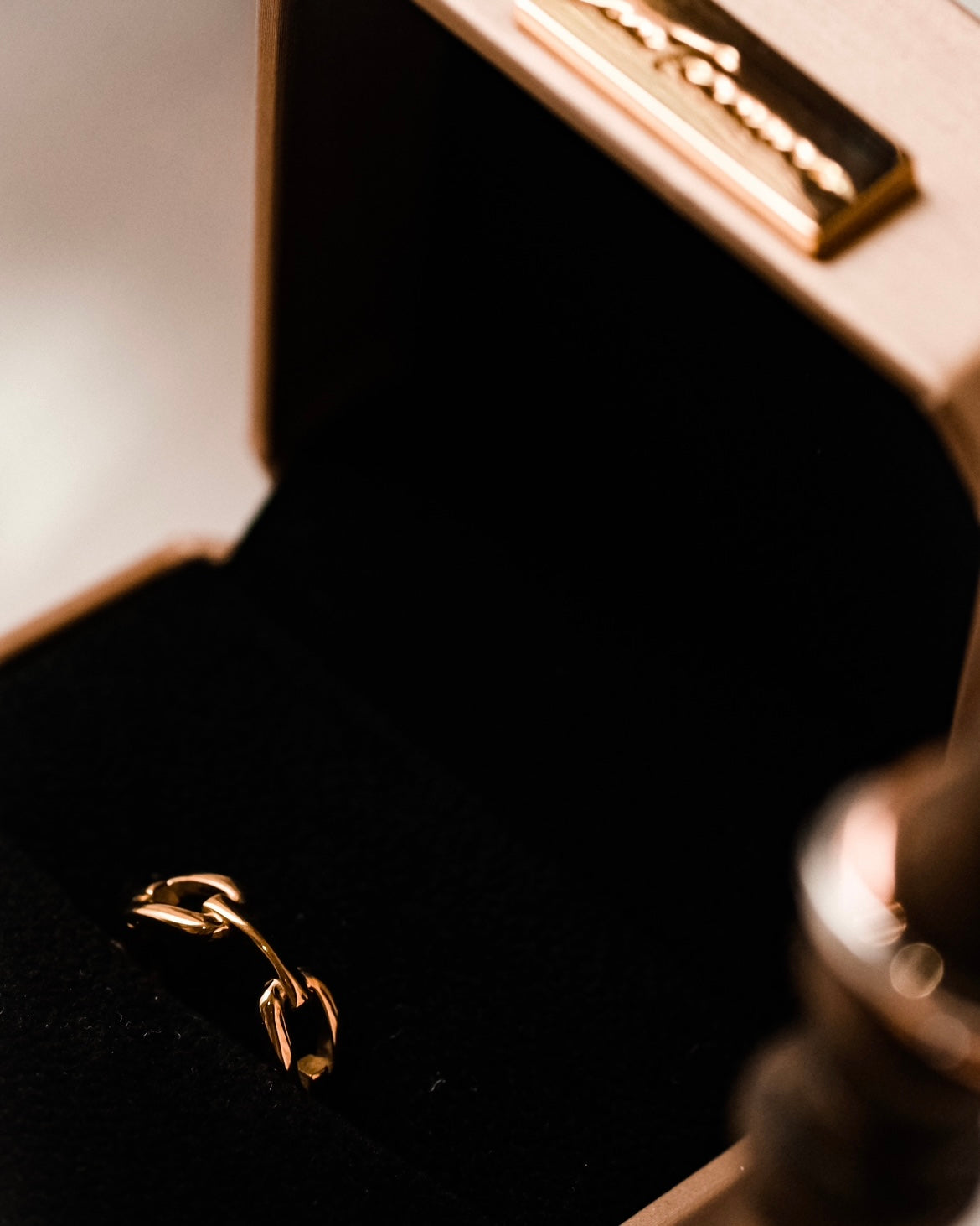 Sprocket | Gold chain classic ring - work - Made in Europe - Long lasting