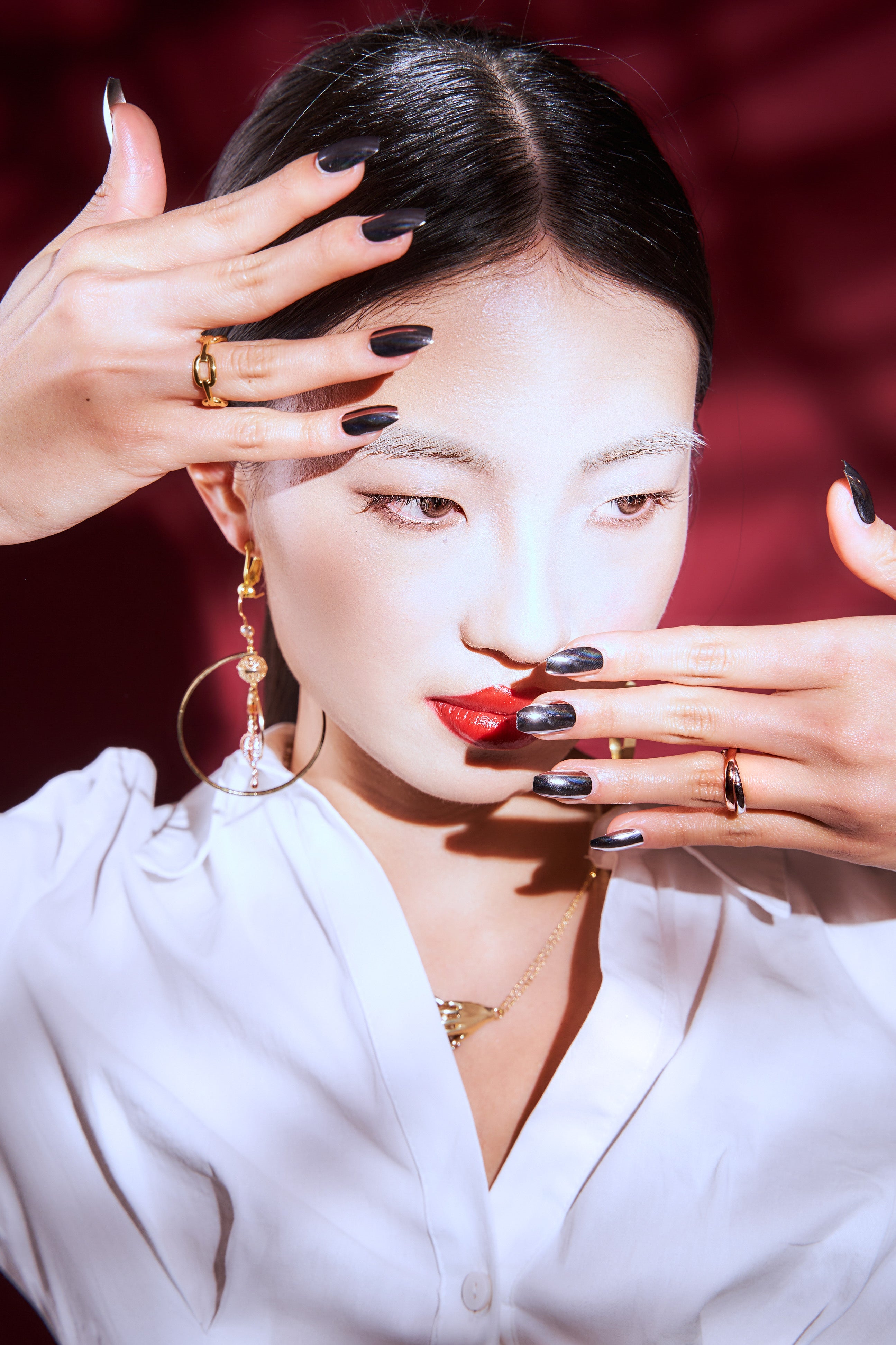 Rendezvous | Double Rings entwined - Platinum & Rose Gold