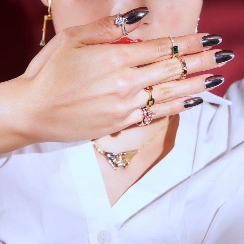 Achromatic - Bangle | Swarovski crystal| Rainbow