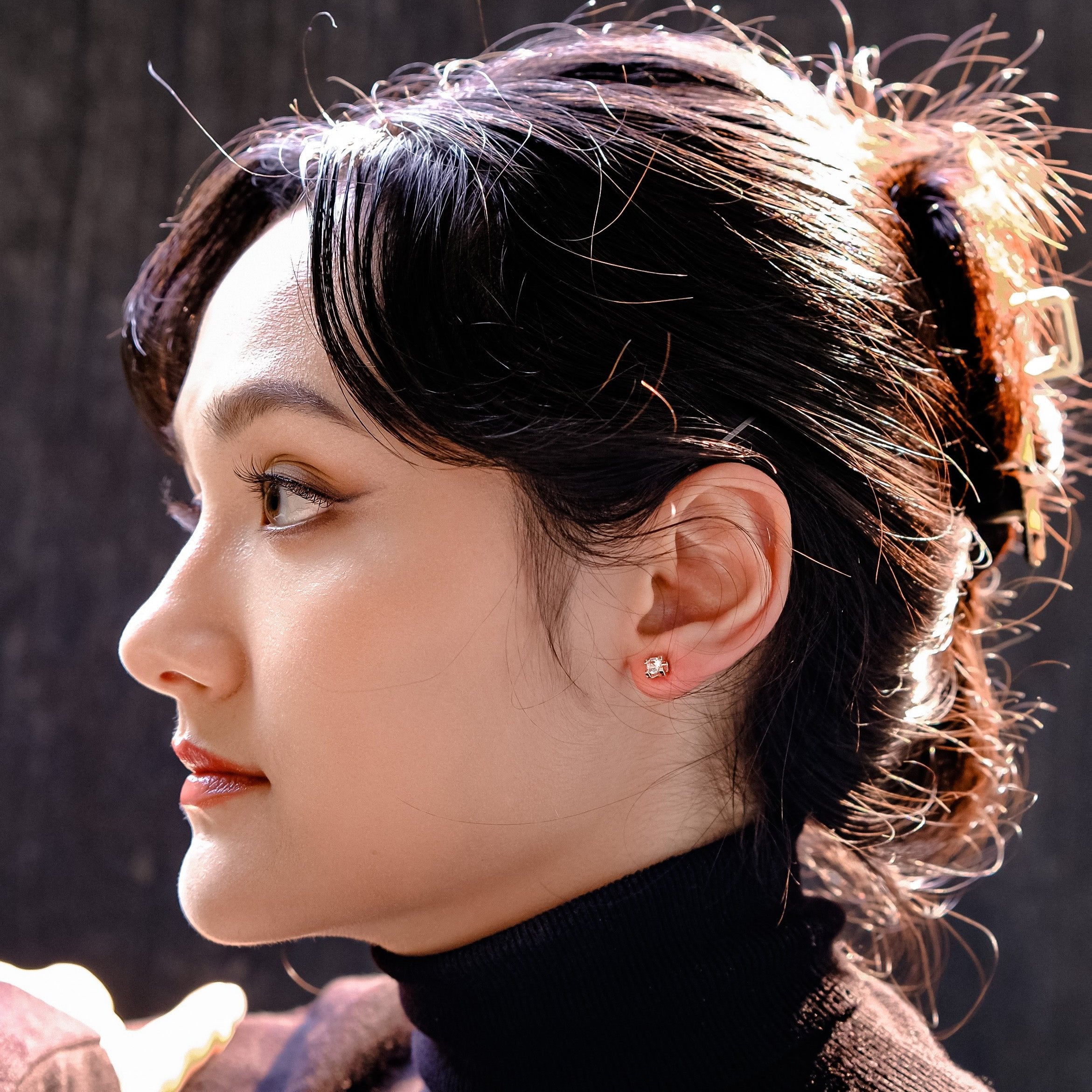 Boundary | Set - Earrings & Necklace - Rosegold - simple elegance