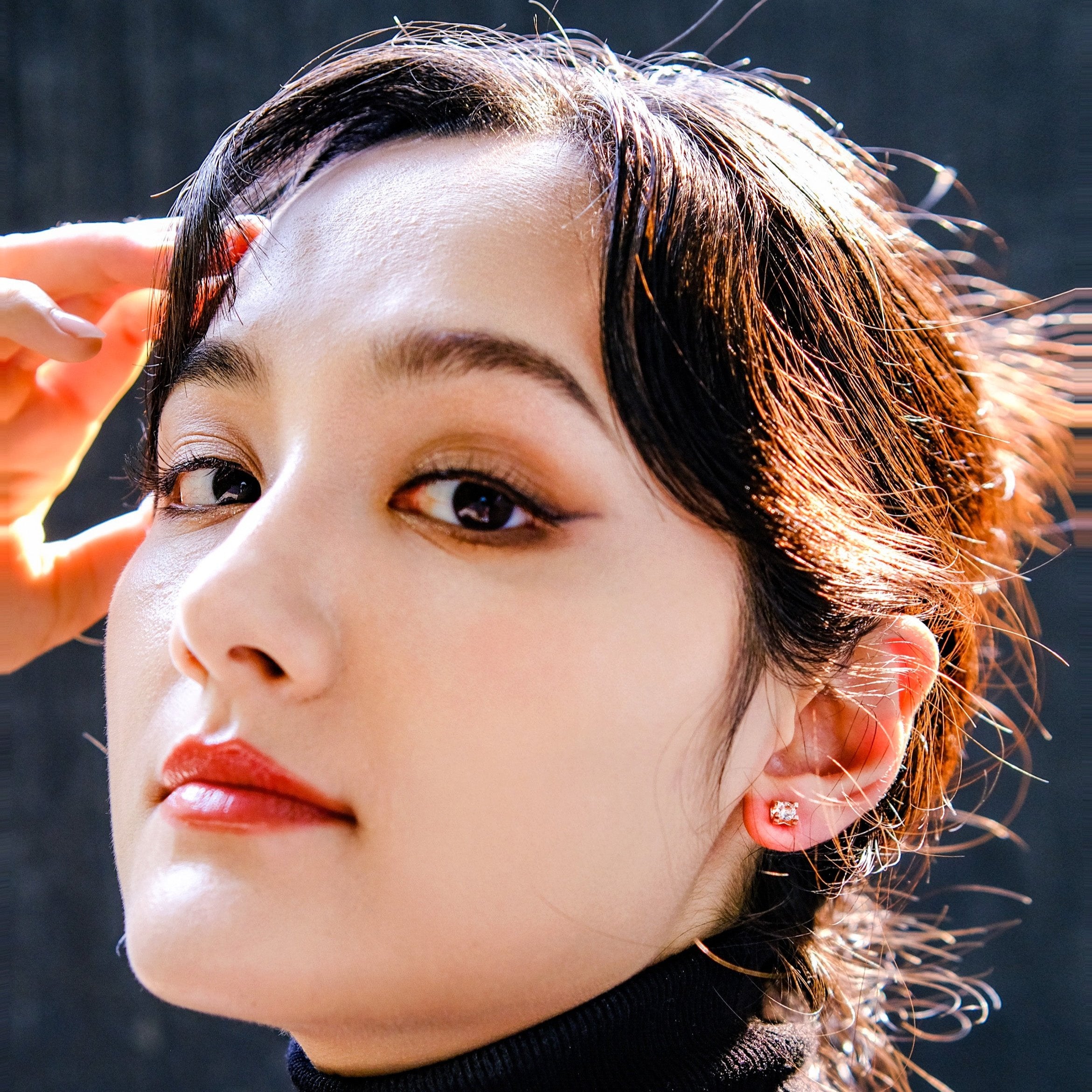 Boundary | Set - Earrings & Necklace - Rosegold - simple elegance