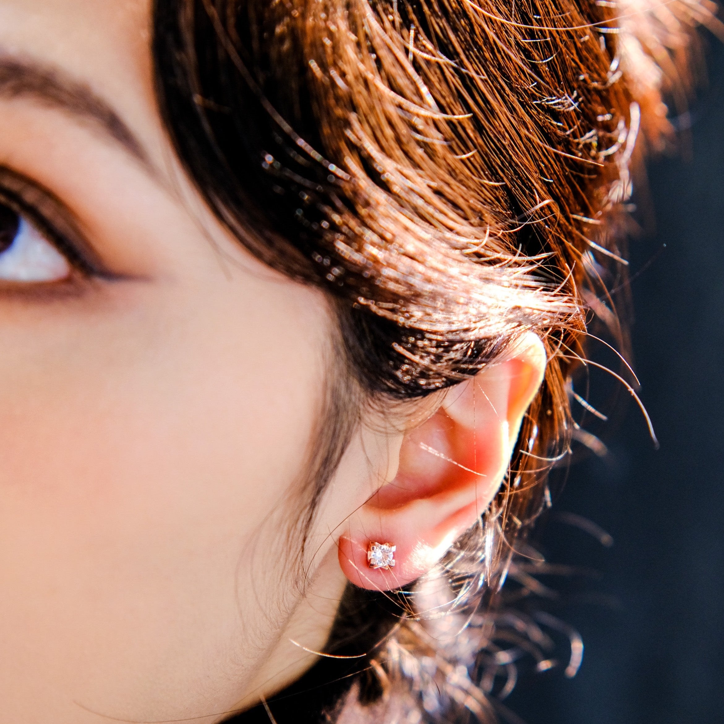 Boundary | Set - Earrings & Necklace - Rosegold - simple elegance