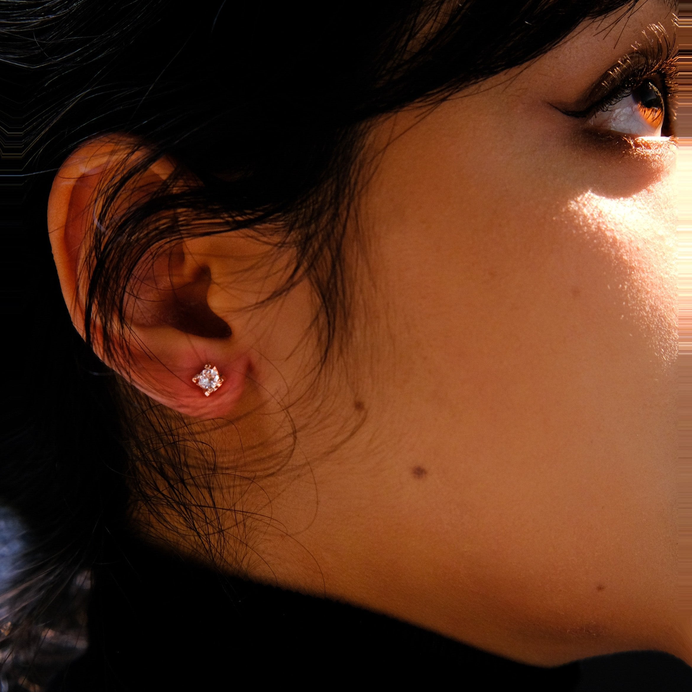 Boundary | Set - Earrings & Necklace - Rosegold - simple elegance
