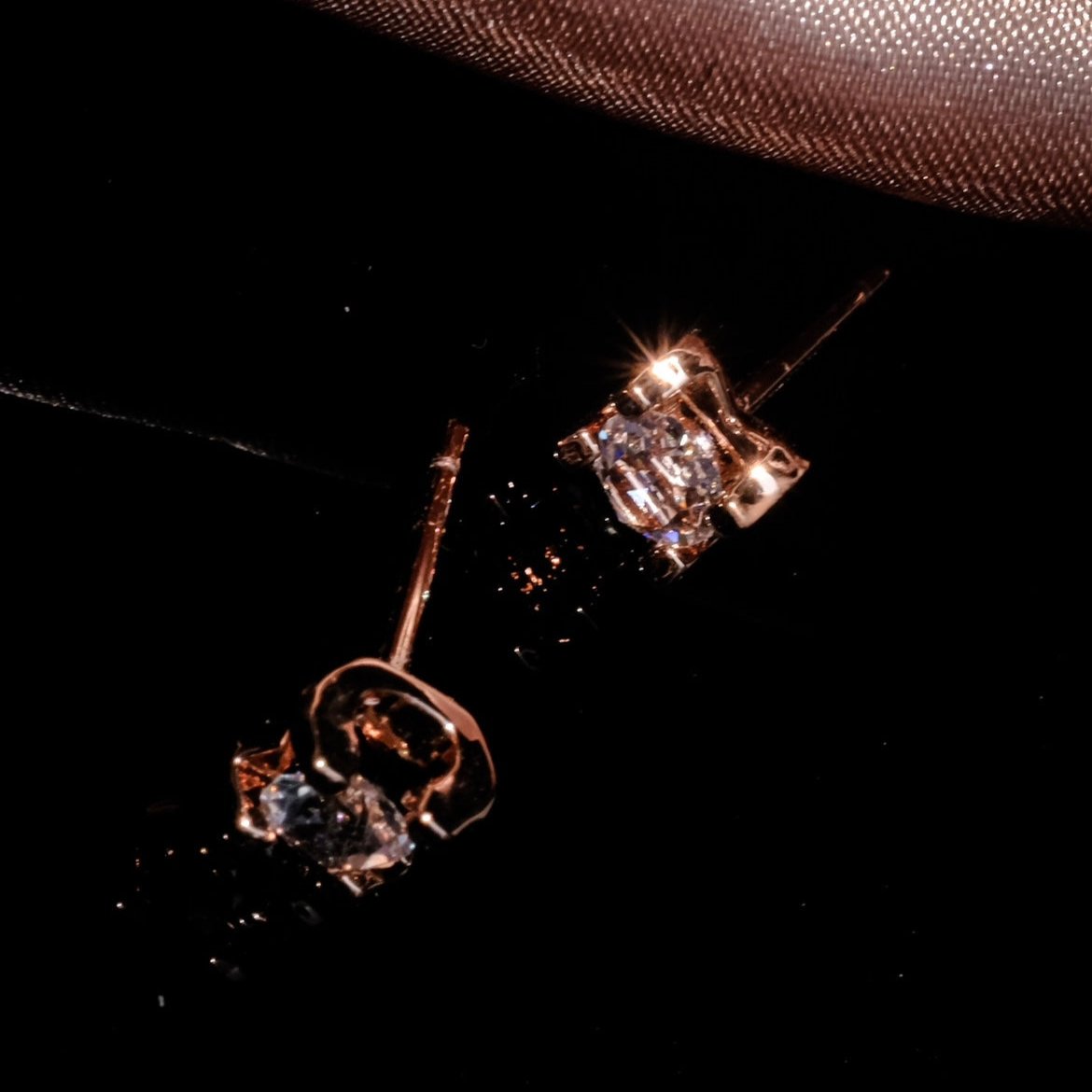 Boundary | Set - Earrings & Necklace - Rosegold - simple elegance