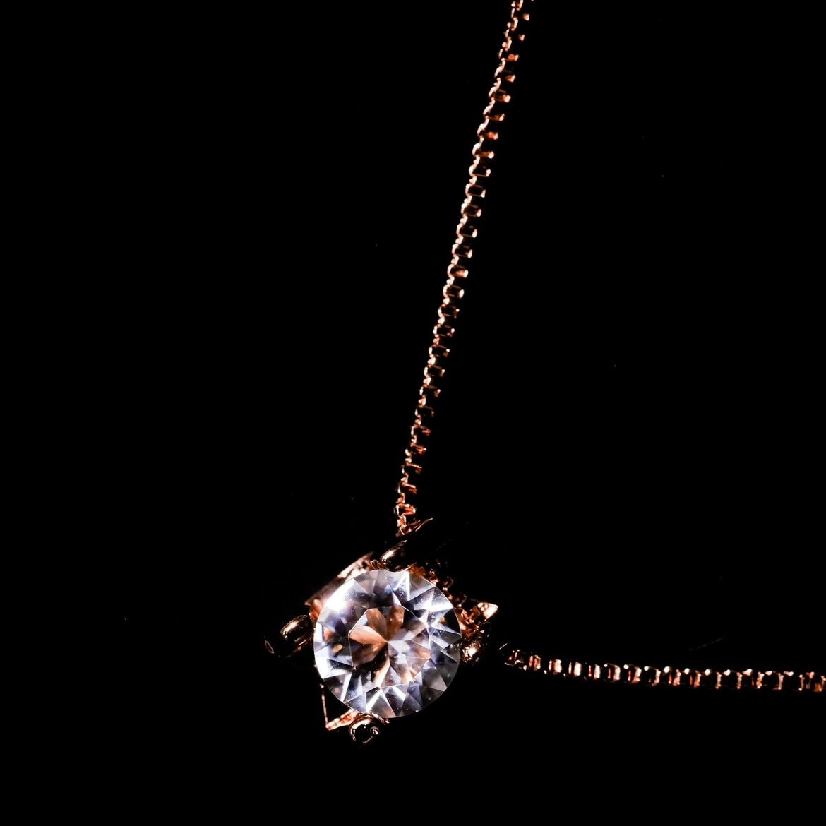 Boundary | Set - Earrings & Necklace - Rosegold - simple elegance