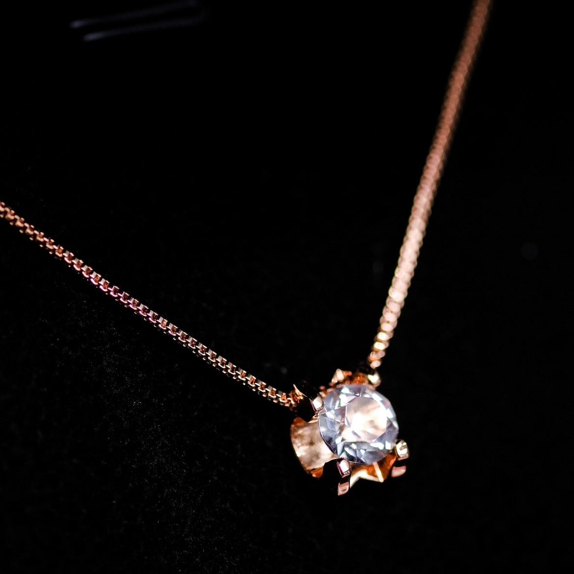 Boundary | Set - Earrings & Necklace - Rosegold - simple elegance