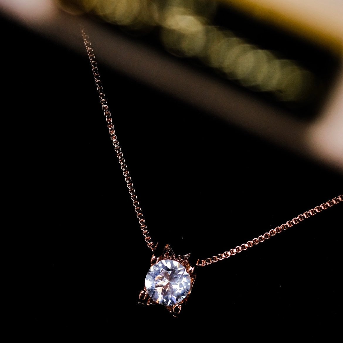 Boundary | Set - Earrings & Necklace - Rosegold - simple elegance