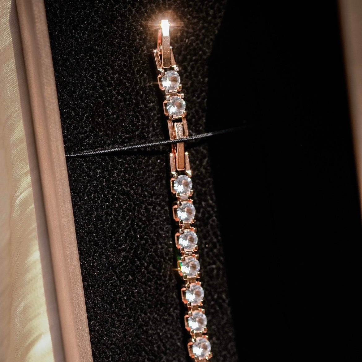 Glam | Bracelet - Easy Buckle - Rosegold - 27 pc of Swarovski Diamonds