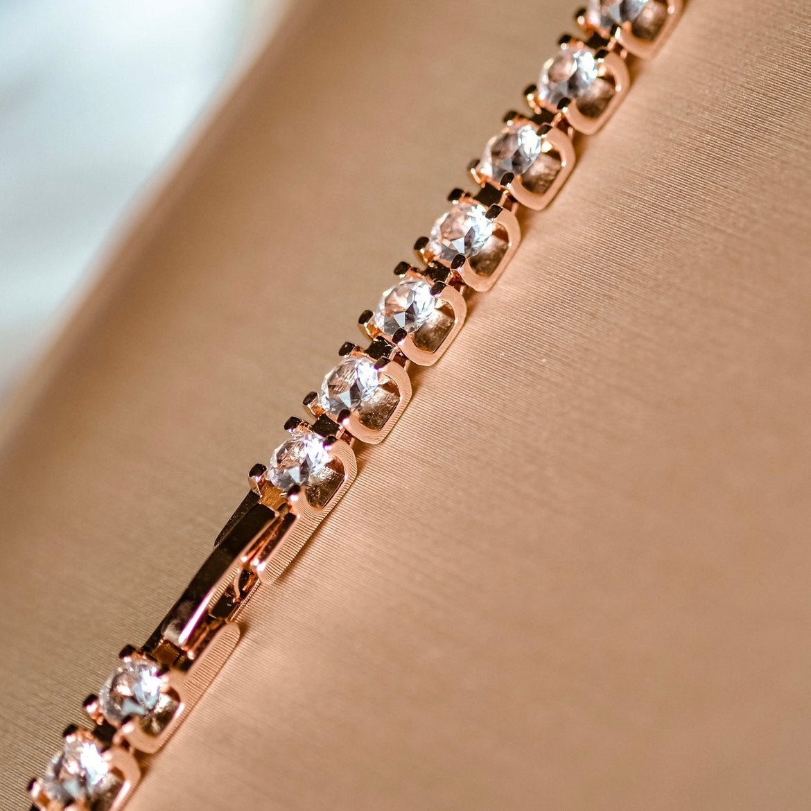 Glam | Bracelet - Easy Buckle - Rosegold - 27 pc of Swarovski Diamonds
