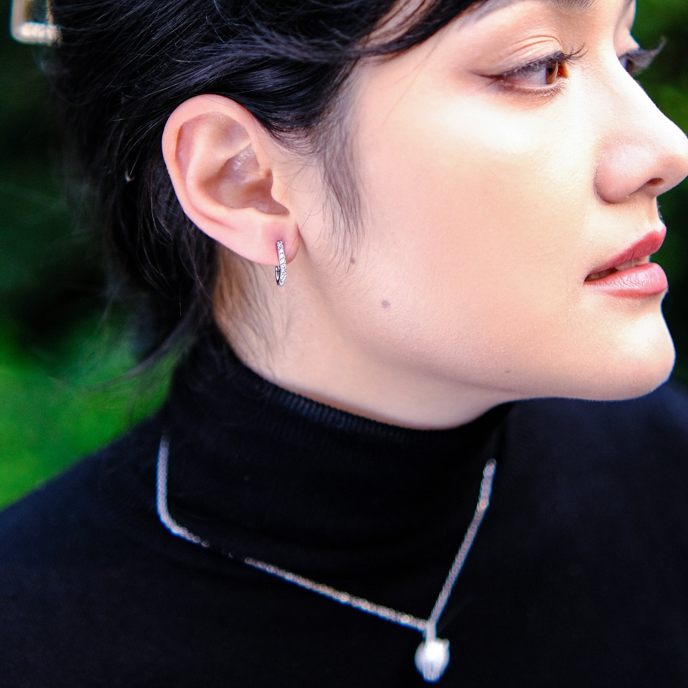 Bless - 4-way to wear pearl earrings - platinum 18k white gold