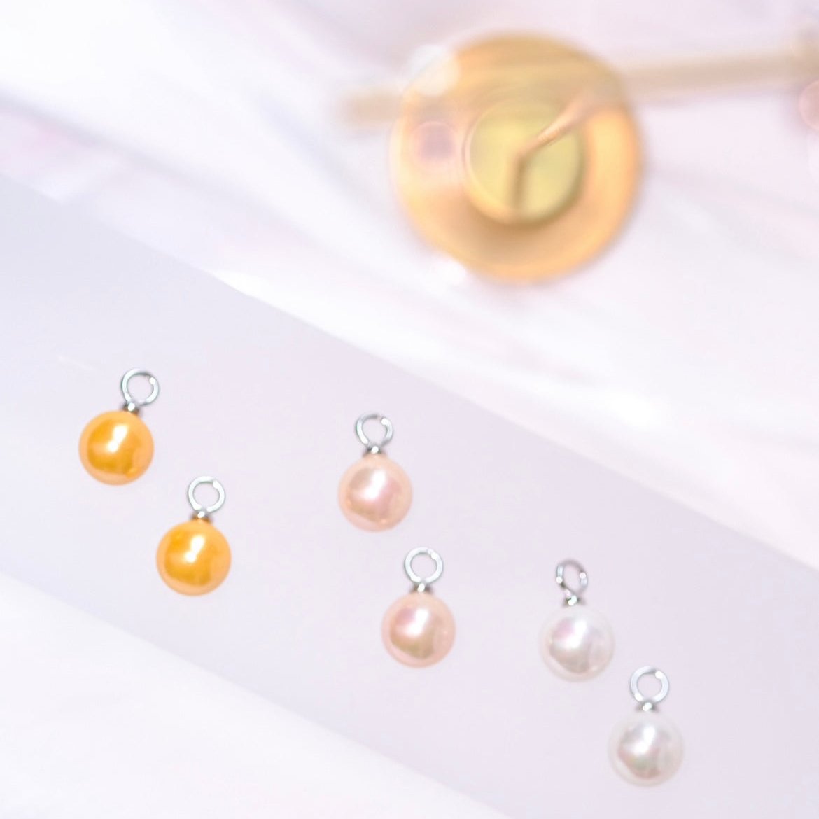 Bless - 4-way to wear pearl earrings - platinum 18k white gold